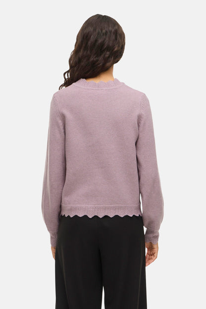 Pull met ronde hals - paars