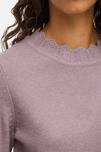 Pull met ronde hals - paars