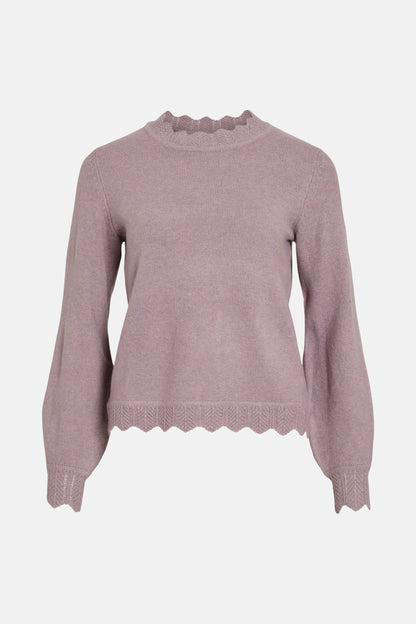 Pull met ronde hals - paars