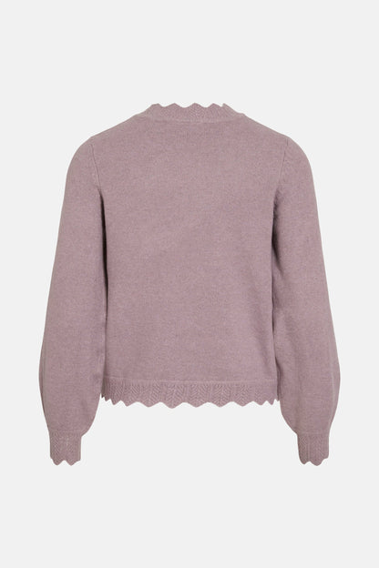 Pull met ronde hals - paars