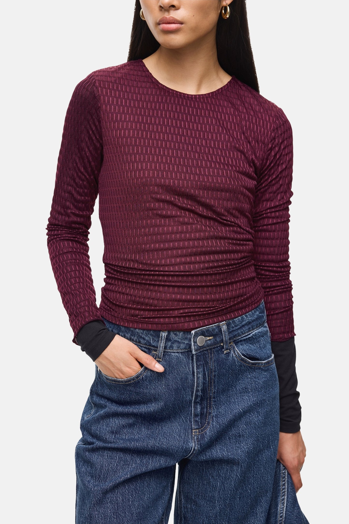 Lange Mouwen T-shirt - Paars