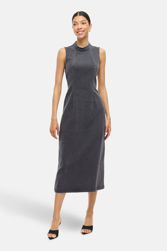 Mid Grey Denim Dress