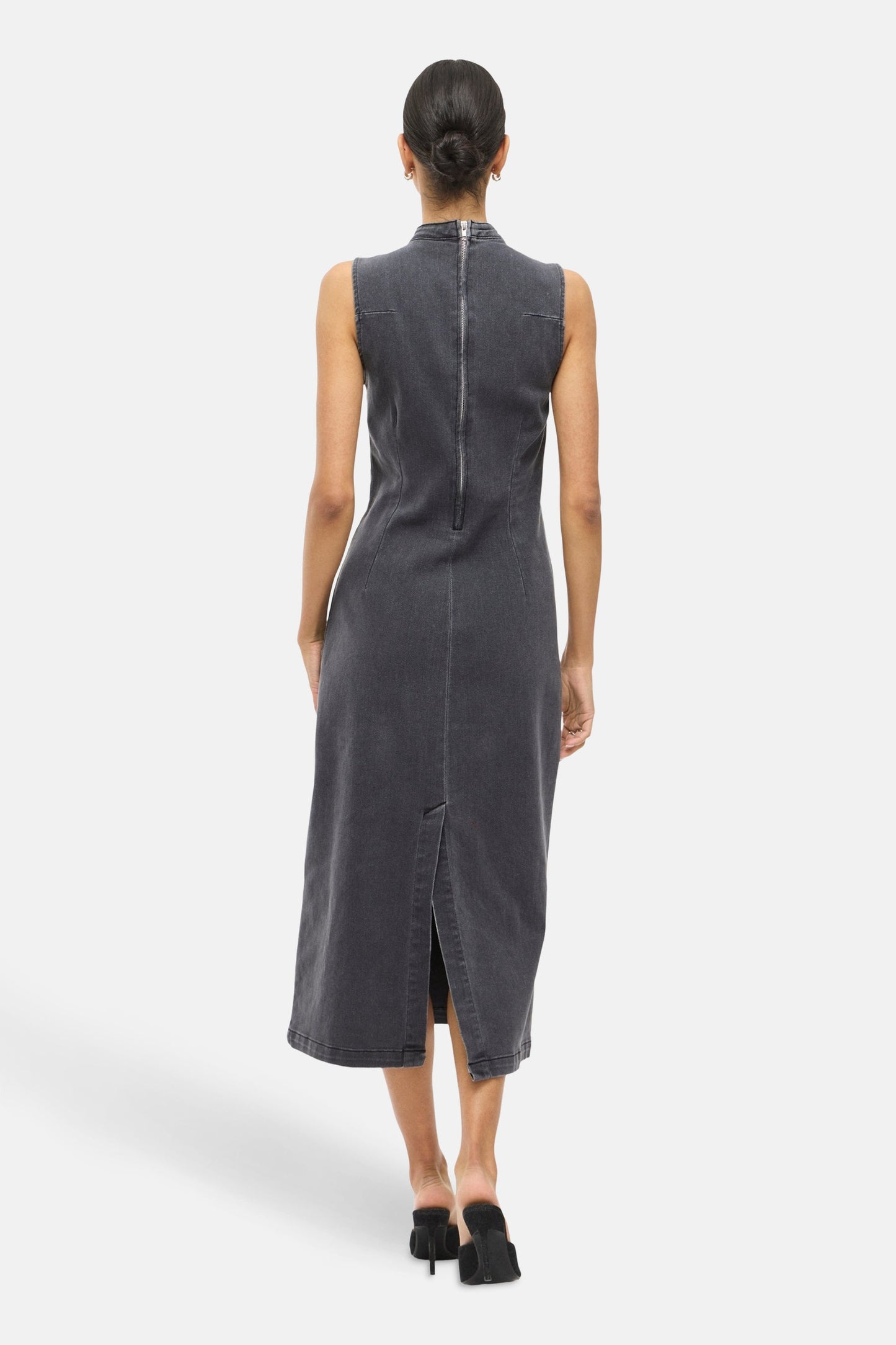 Mid Grey Denim Dress