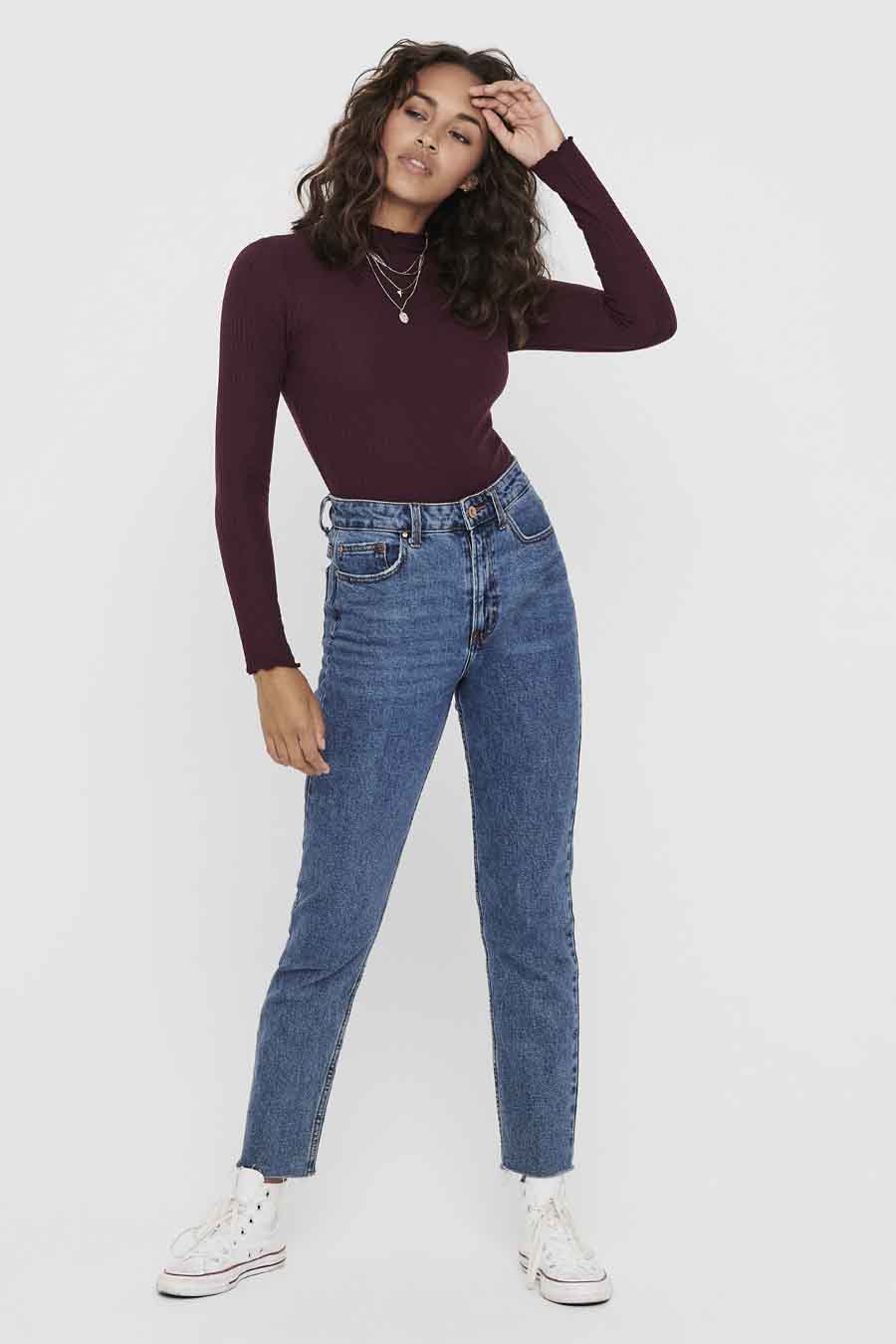 Bruine Ronde Hals Trui - ONLY®