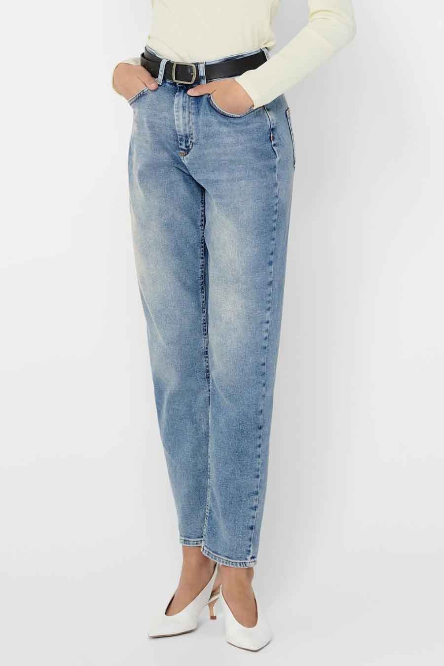 Blauwe Mom Jeans