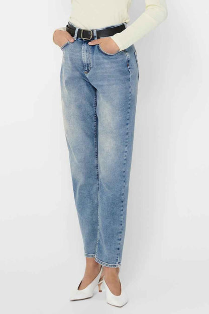 Blauwe Mom Jeans