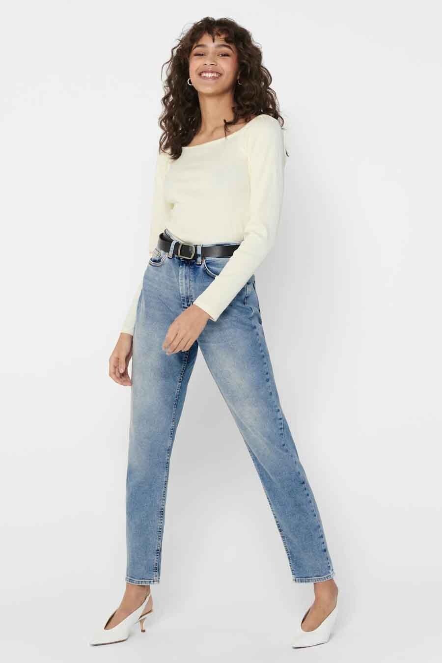 Blauwe Mom Jeans