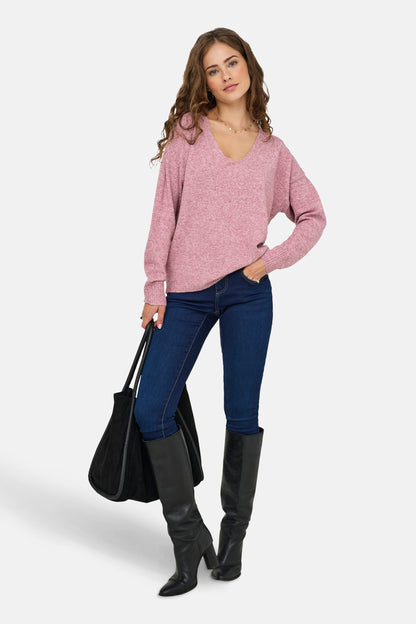 Roze V-hals Trui