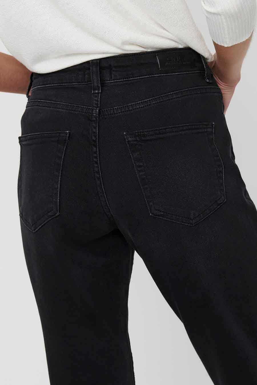 Donkergrijze Denim Mom Jeans
