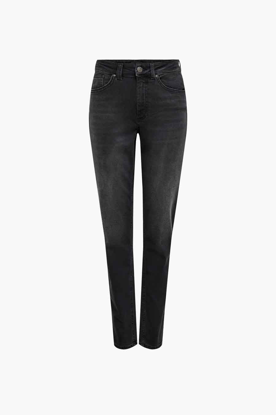 Donkergrijze Denim Mom Jeans