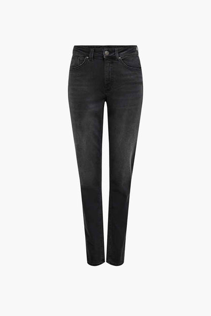 Donkergrijze Denim Mom Jeans