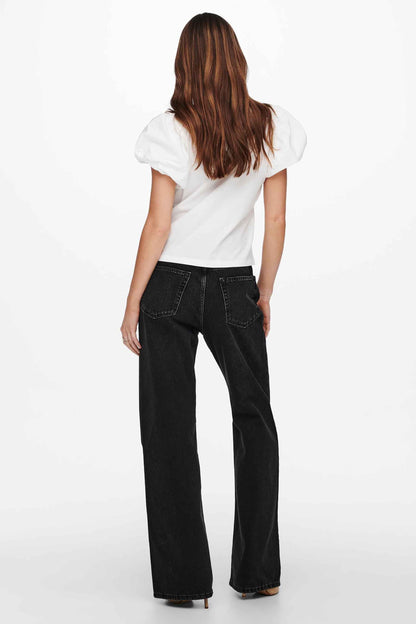 Donkergrijze Wijd Jeans van Denim