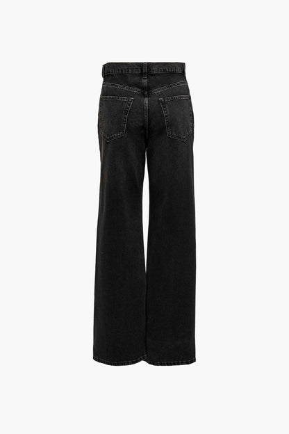 Donkergrijze Wijd Jeans van Denim