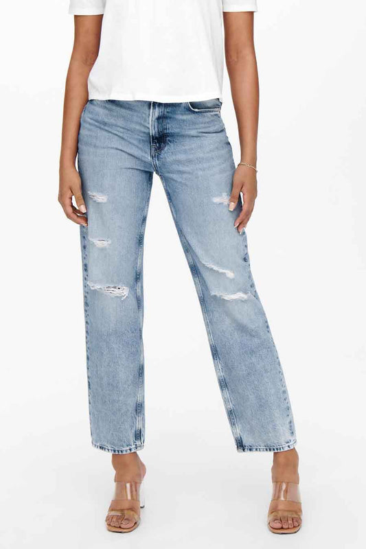 Light Blue Denim Boyfriend Jeans