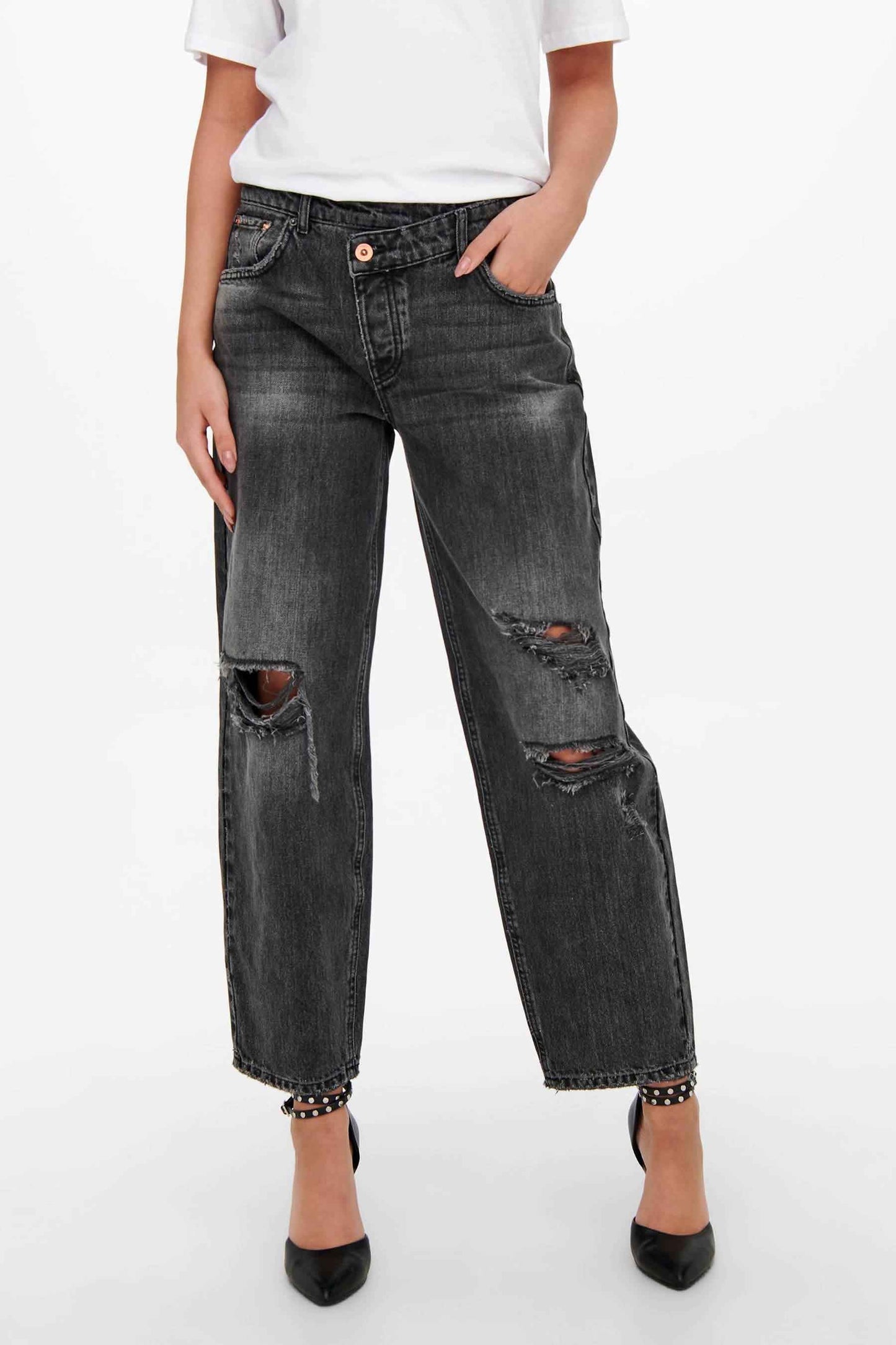 Zwarte Boyfriend Jeans