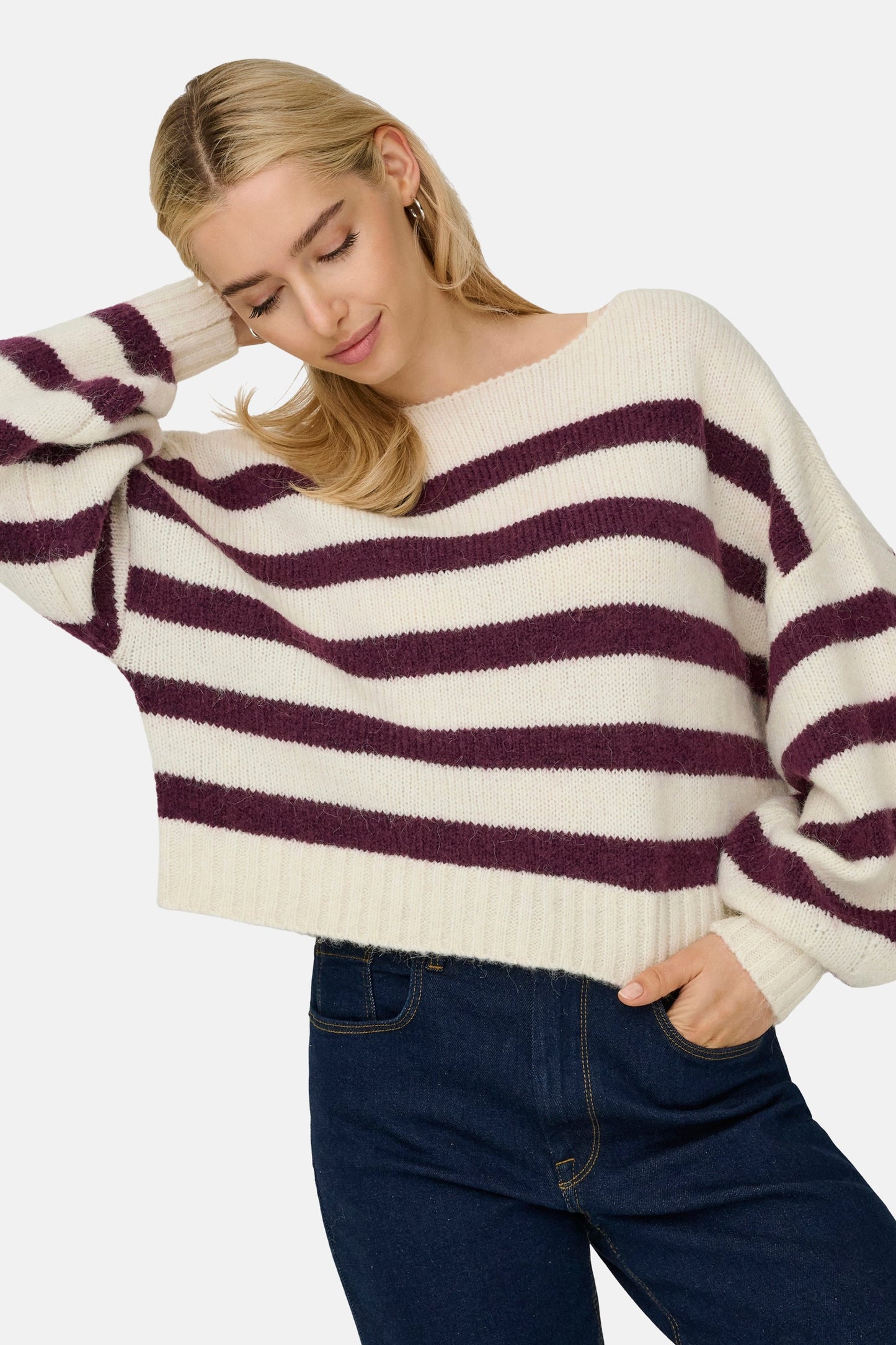 Trui met ronde hals ecru - ONLY®