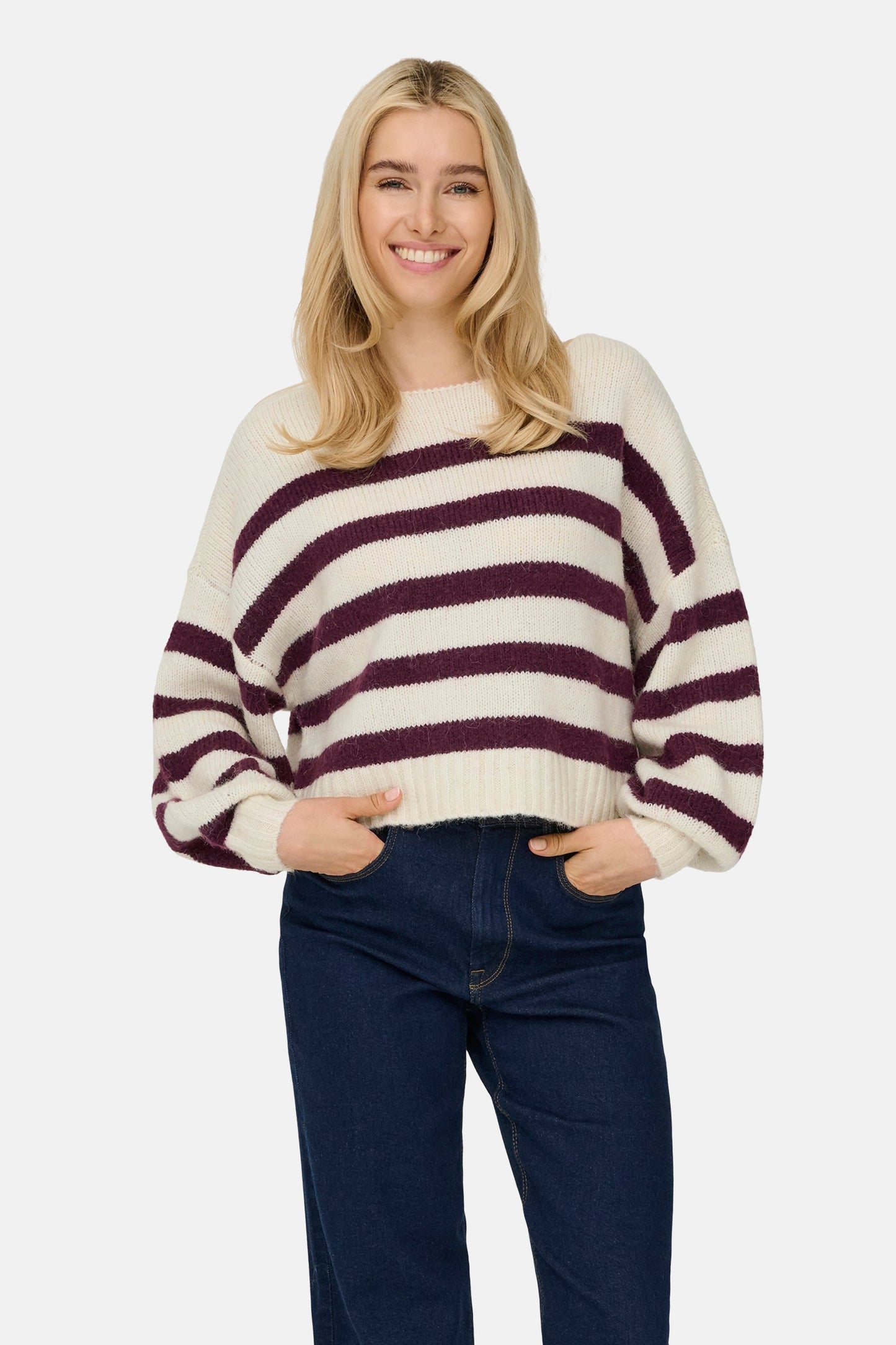 Trui met ronde hals ecru - ONLY®