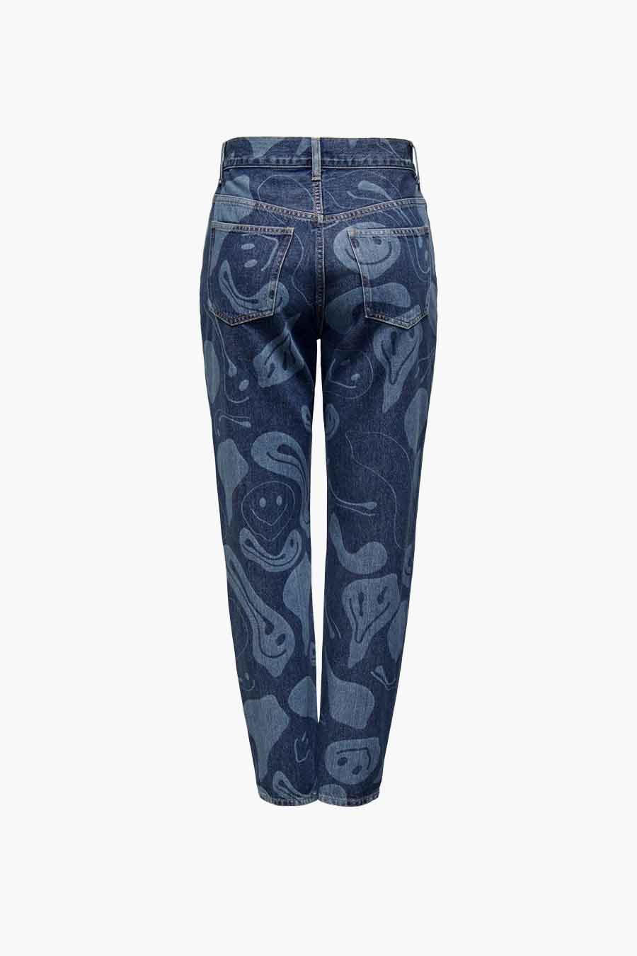 Donkerblauwe Denim Mom Jeans