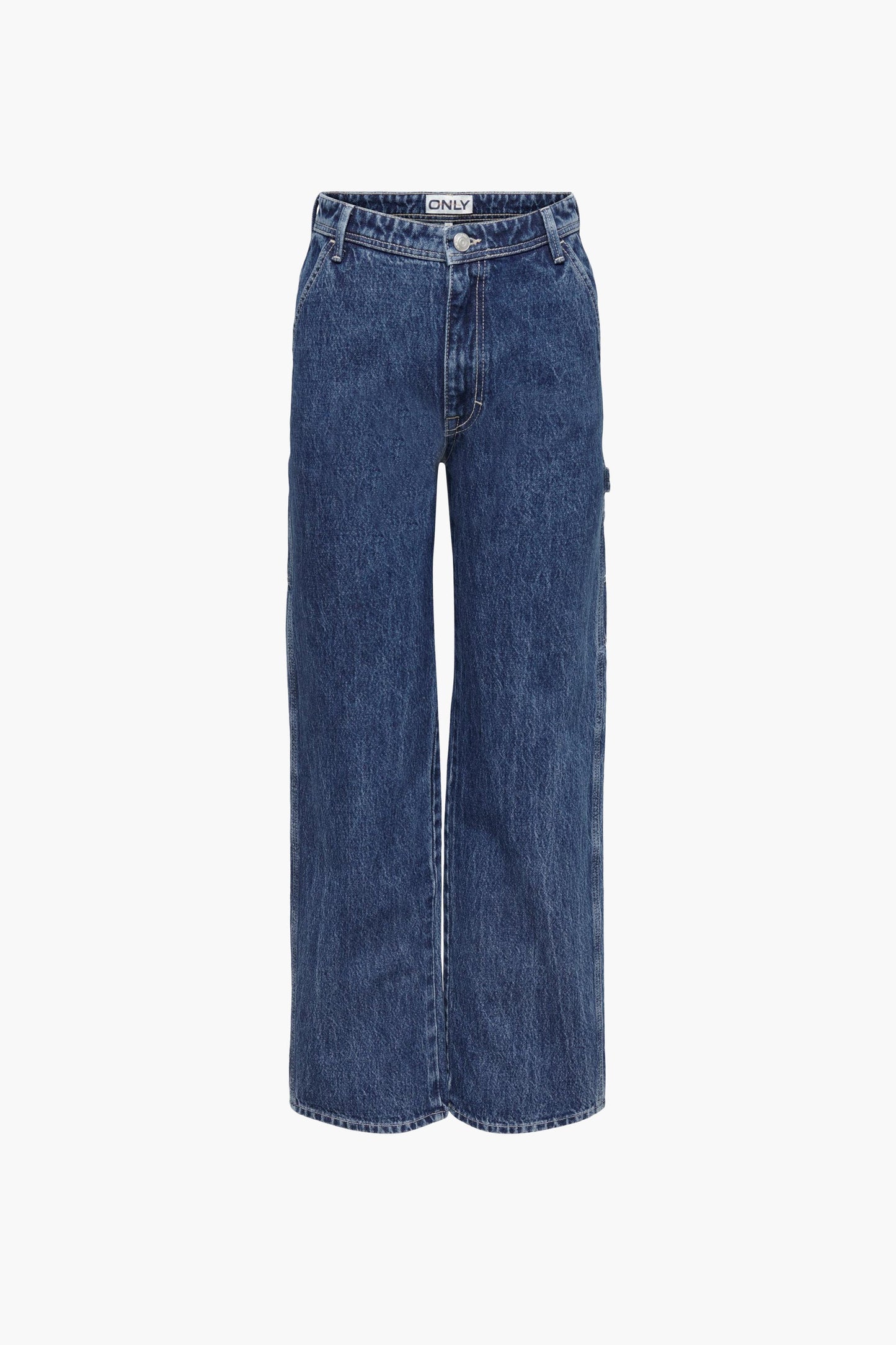 Donkerblauwe denim rechte jeans