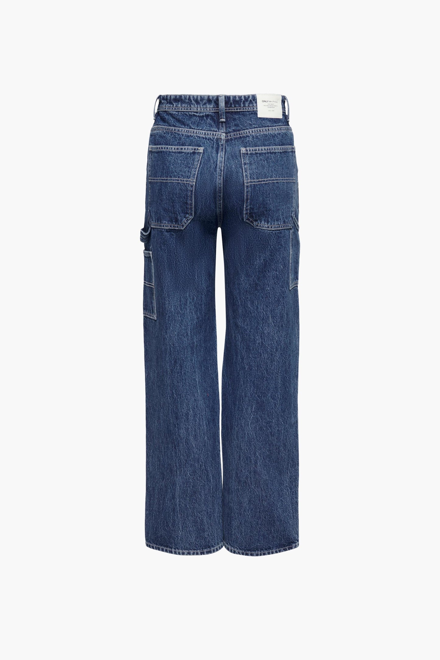 Donkerblauwe denim rechte jeans