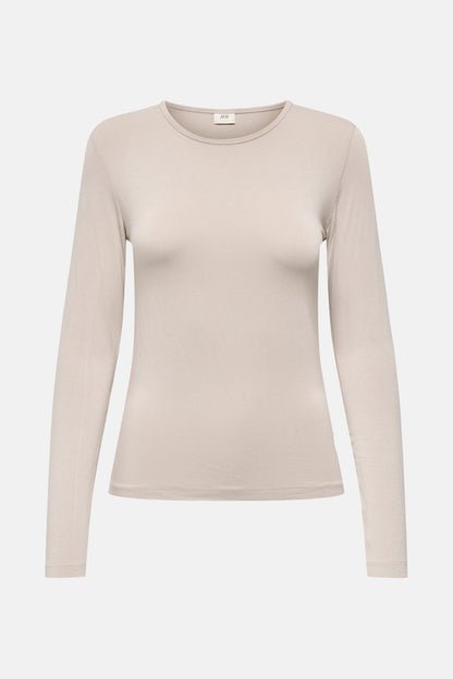 Beige Lange Mouwen T-shirt