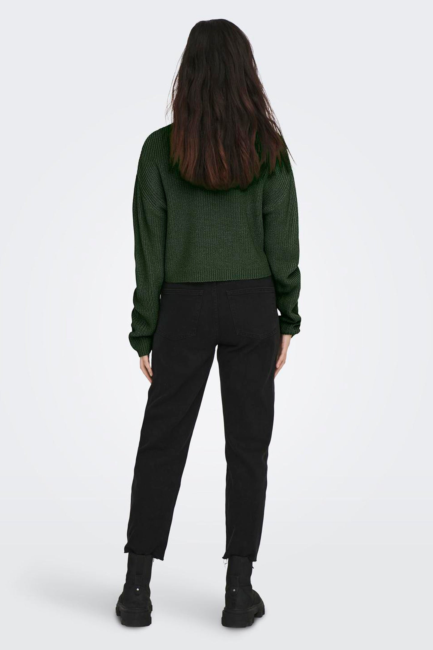 Groene ronde hals trui
