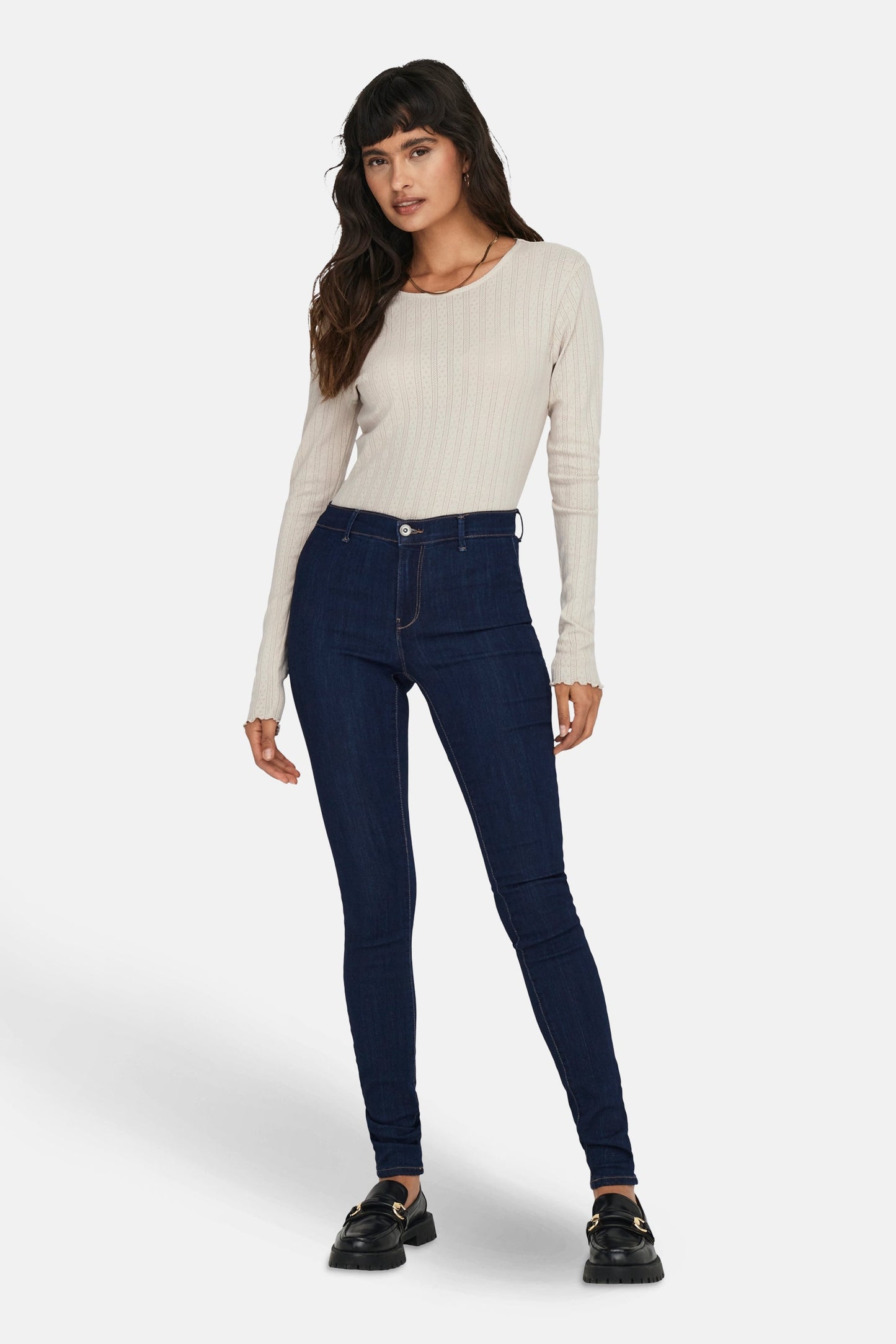 Lange Mouwen T-shirt - Ecru