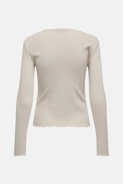 Lange Mouwen T-shirt - Ecru