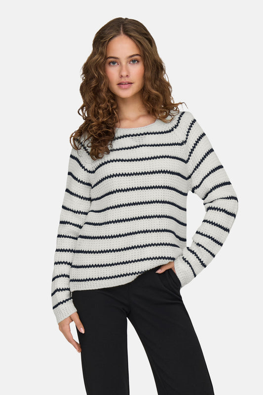 Ronde Hals Sweater - Wit