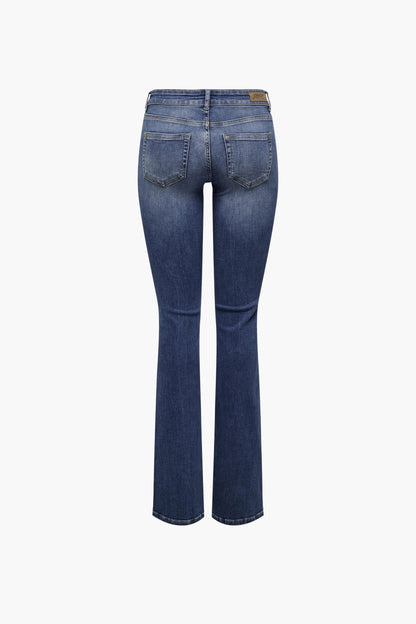 BLUSH FLARE - mid blauwe denim