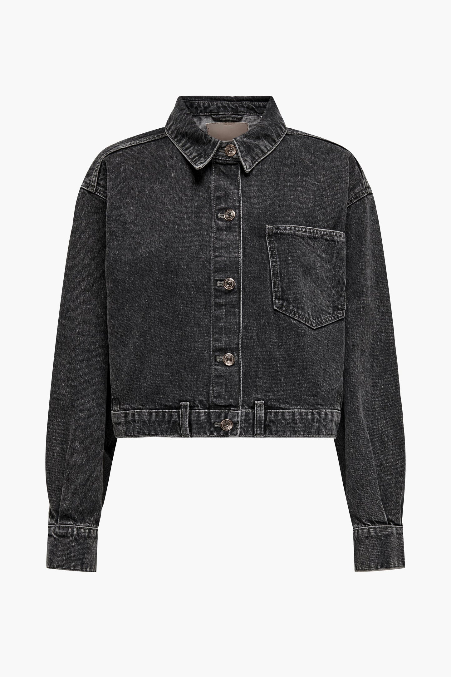Donkergrijze Denim Spijkerjack