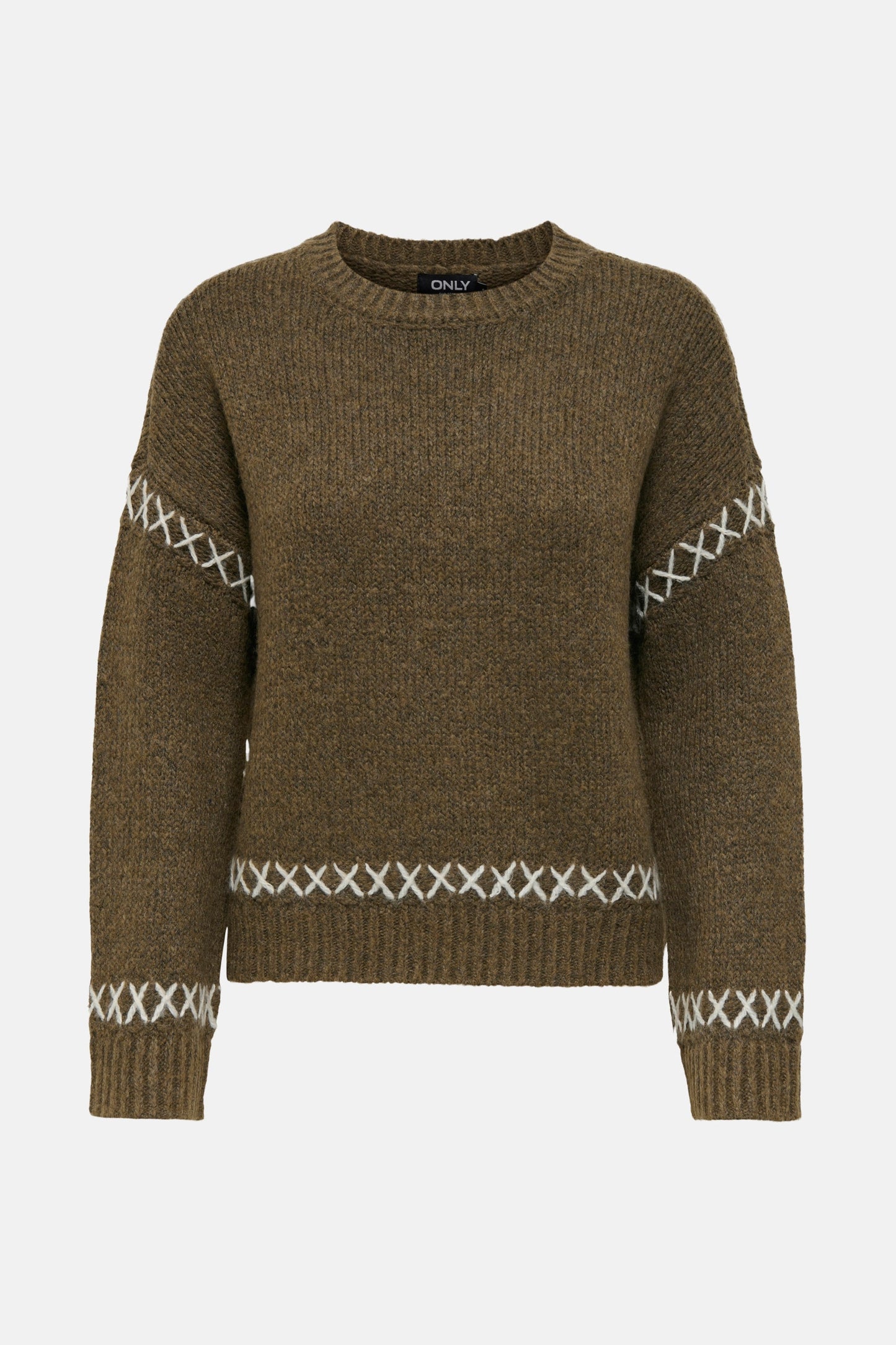 Trui met ronde hals bruin - ONLY®