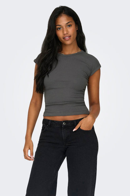 T-shirt met korte mouwen - grijs