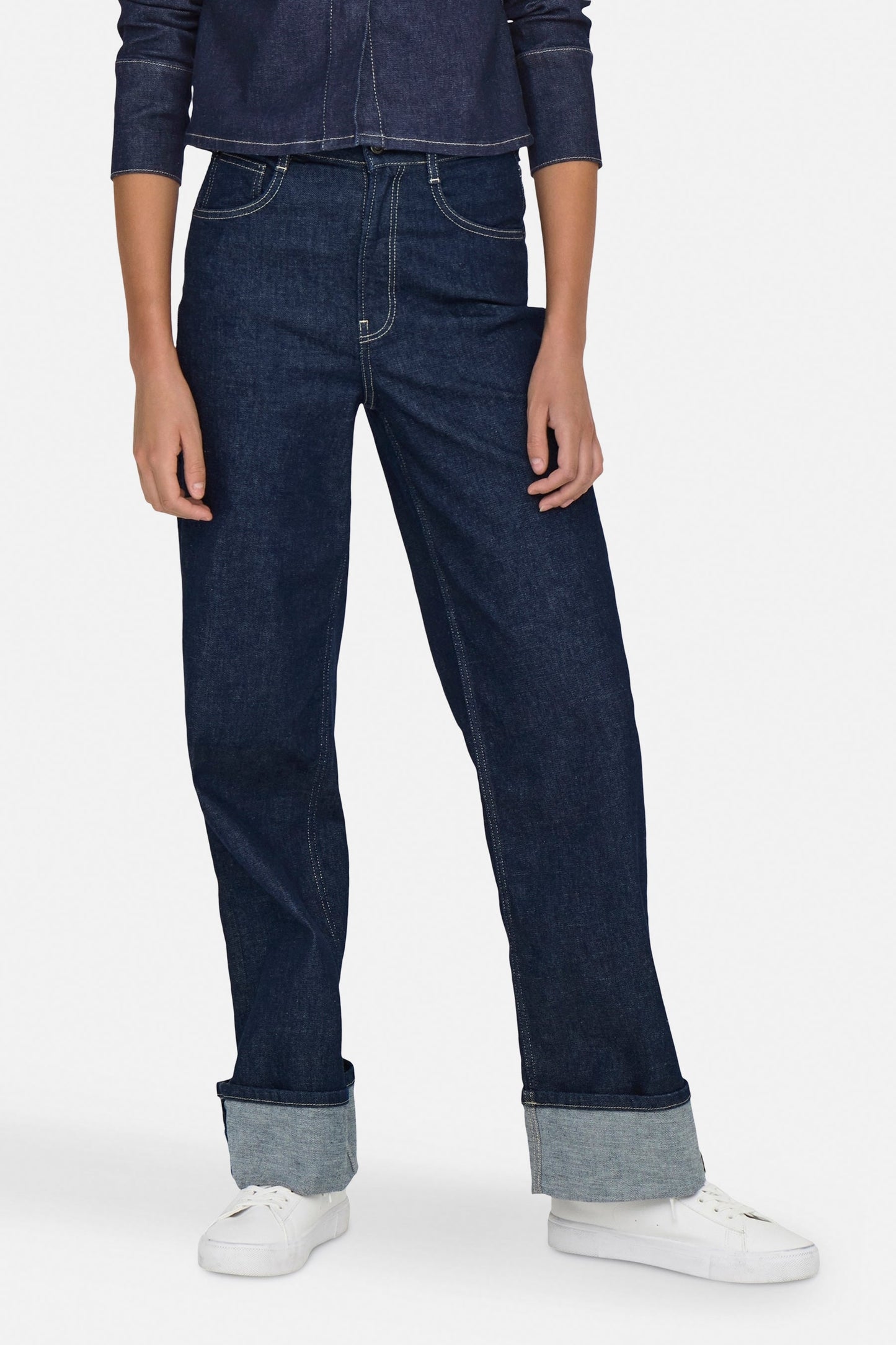 MERCER - Donkerblauwe Denim Jeans