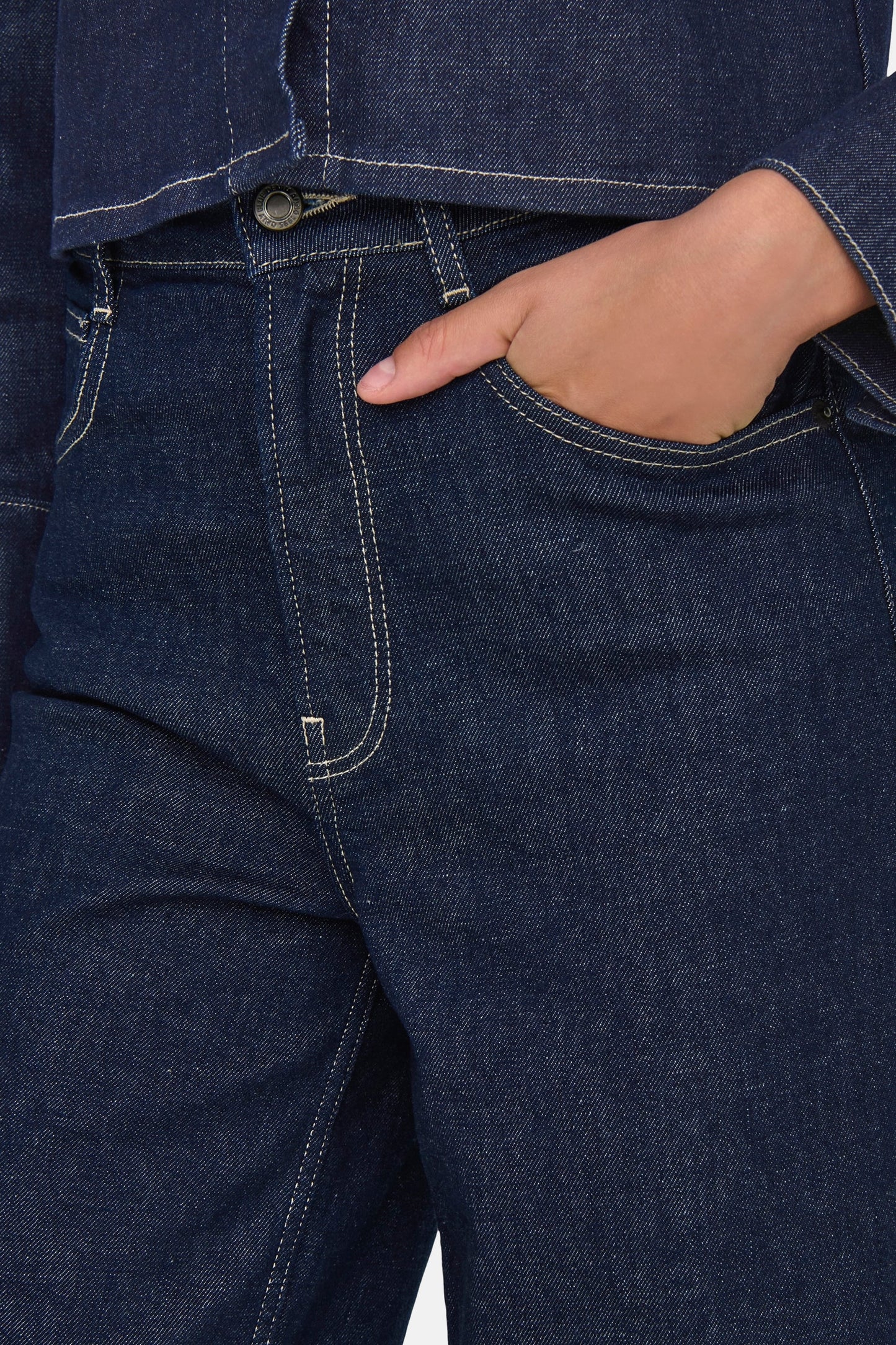 MERCER - Donkerblauwe Denim Jeans