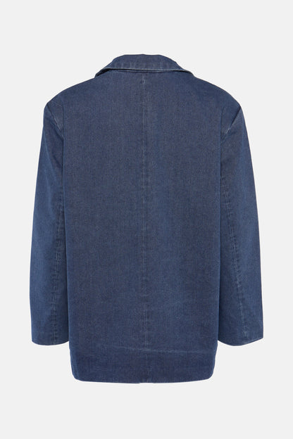 Mid Blue Denim Blazer