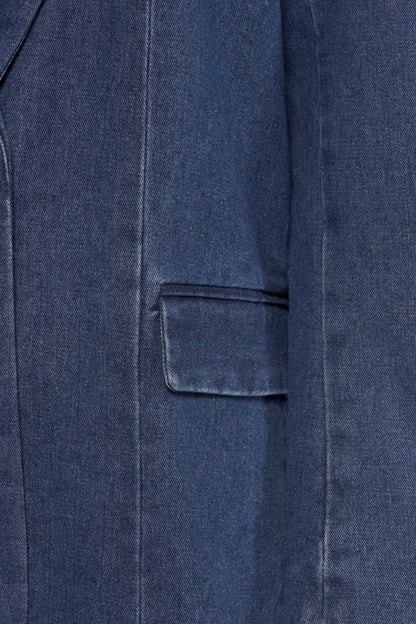 Mid Blue Denim Blazer