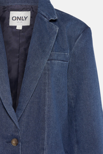 Mid Blue Denim Blazer