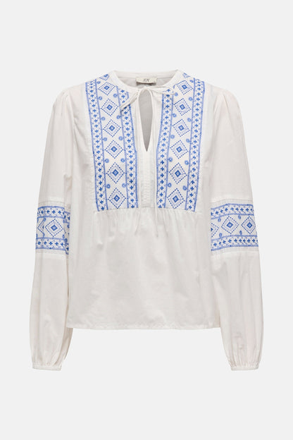 Witte Blouse met Lange Mouwen