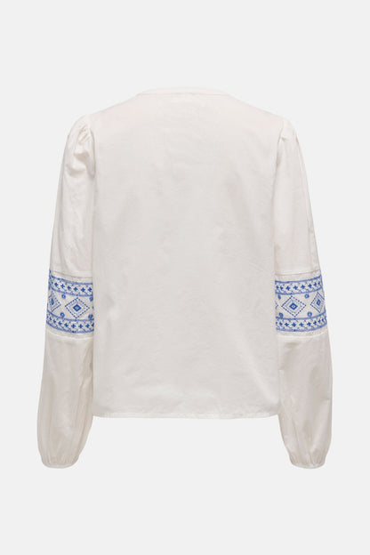 Witte Blouse met Lange Mouwen