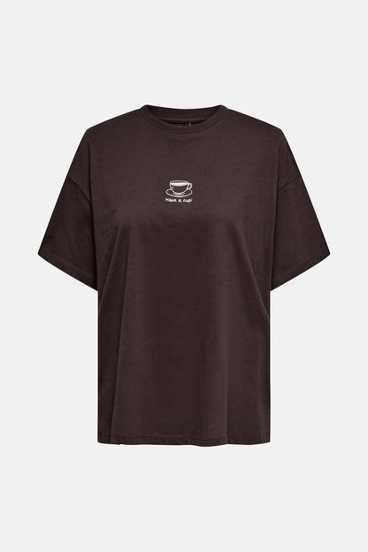 ONLY® Korte Mouwen T-shirt in Bruin