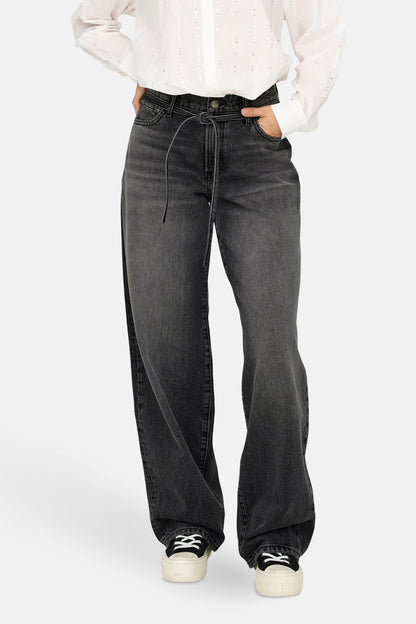 GIANNA - Donkergrijze Jeans