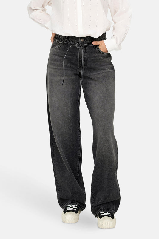 GIANNA - Donkergrijze Jeans