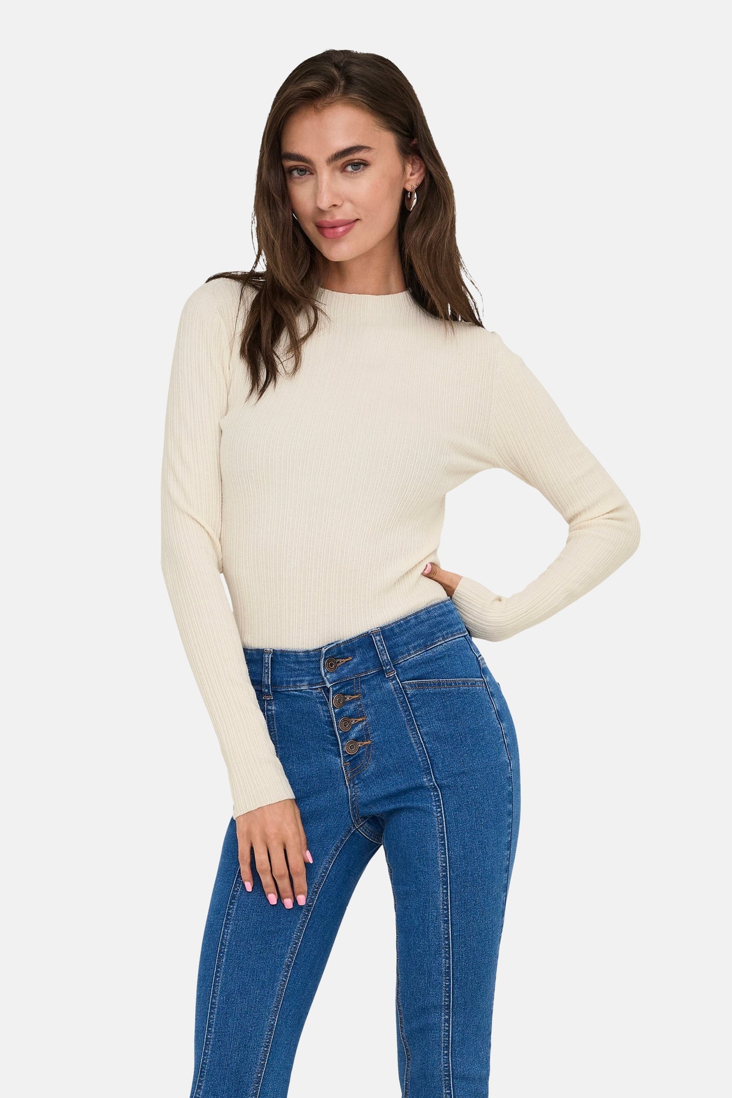 Trui met ronde hals ecru - ONLY®