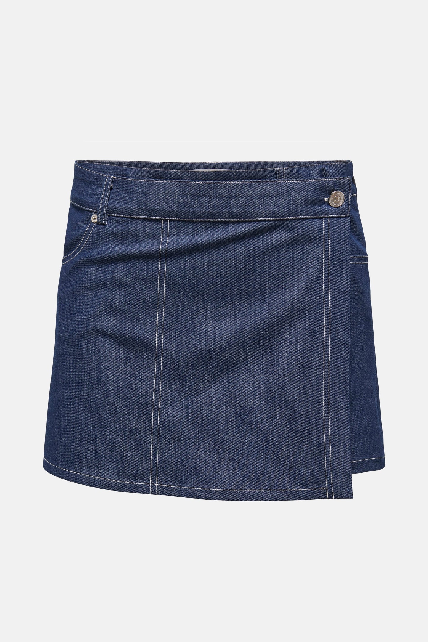 Donkerblauwe Denim Skort