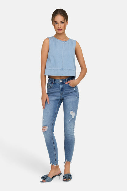 Light Blue Denim Blouse