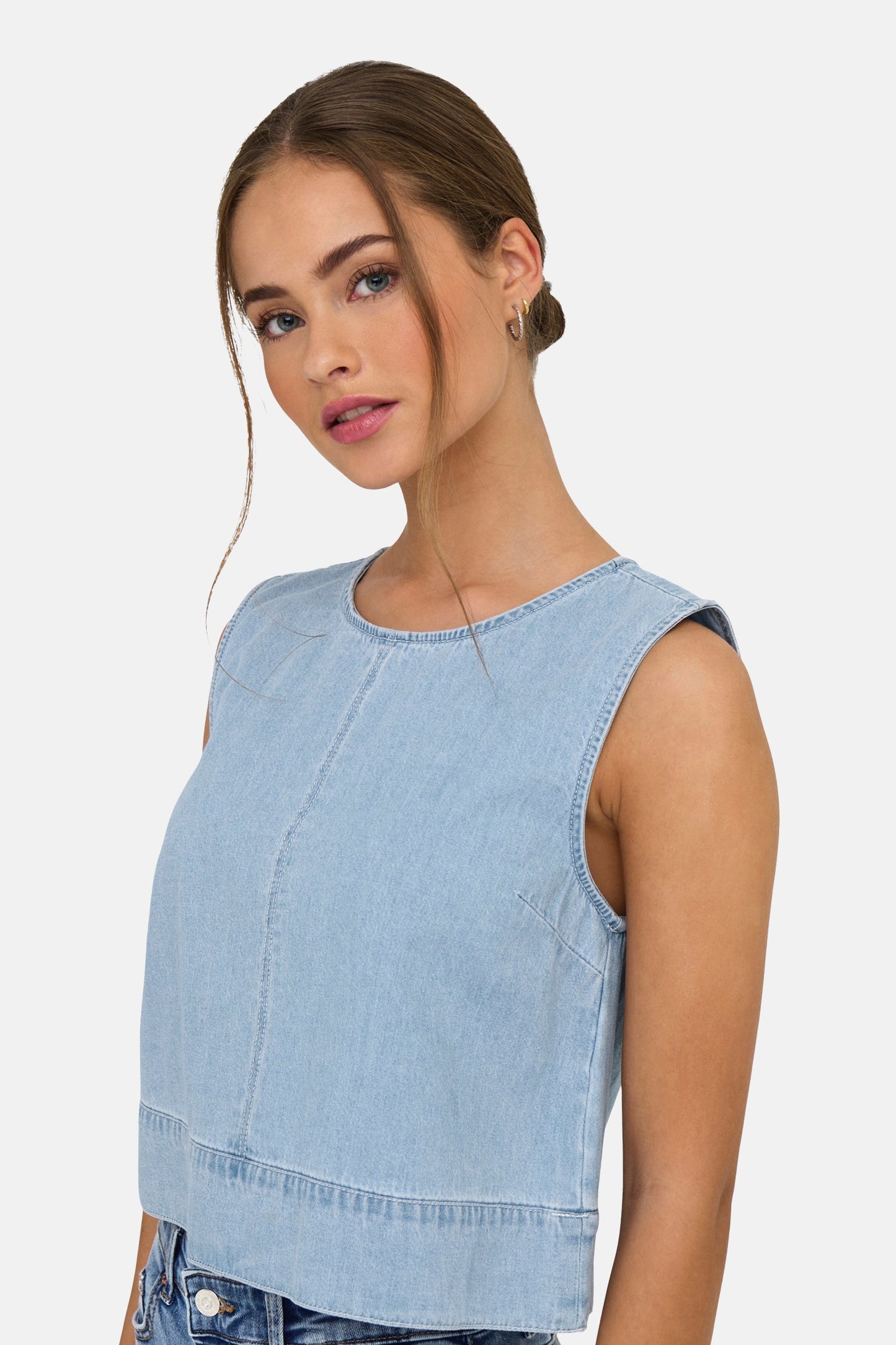 Light Blue Denim Blouse