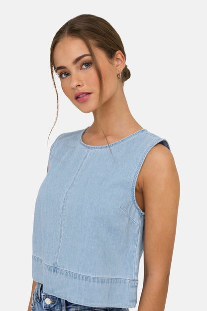Light Blue Denim Blouse