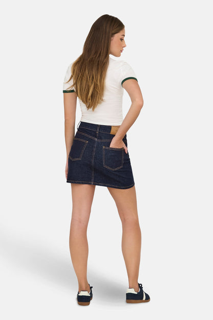 Donkerblauwe Denim Minirok