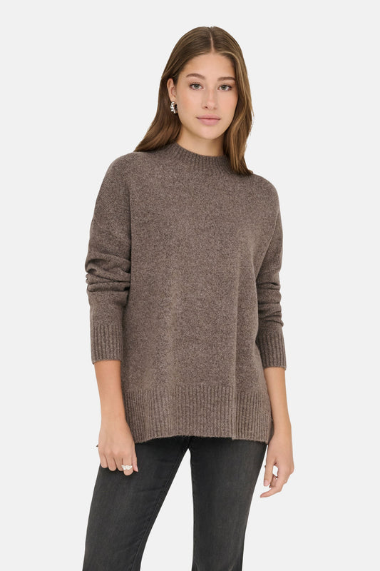 Trui met ronde hals bruin - ONLY®